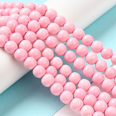 Synthetic Ocean White Jade Beads Strands G-S254-4mm-B01-1