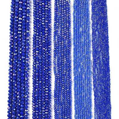 Electroplate Glass Beads Strands EGLA-A044-P8mm-B32-1