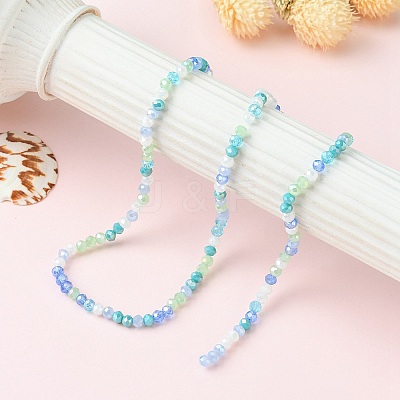 Electroplate Glass Beads Strands EGLA-yw0002-C06-1