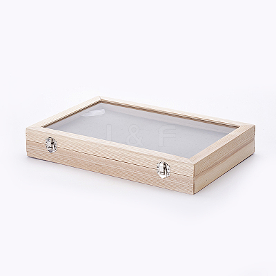Wooden Stud Earring Presentation Boxes ODIS-P006-10-1