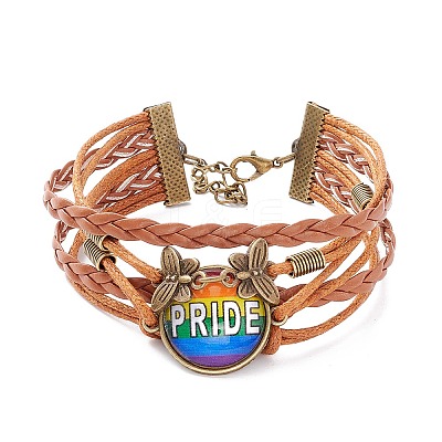 Rainbow Pride Bracelet LS-BJEW-F426-01G-1