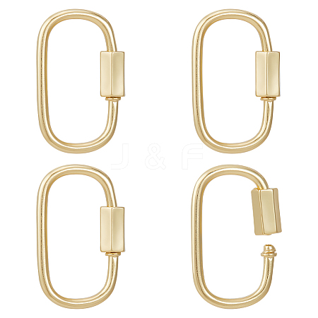 Unicraftale 5Pcs Brass Screw Carabiner Lock Charms KK-UN0002-02-1