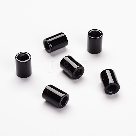 Natural Black Onyx Column Beads X-G-J300-47-1
