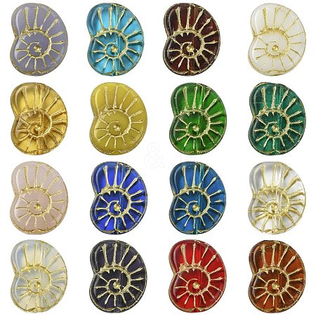 16Pcs 16 Colors Handmade Lampwork Beads LAMP-CJ0002-82-1