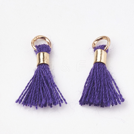 Polycotton(Polyester Cotton) Tassel Pendant Decorations FIND-S275-12G-1