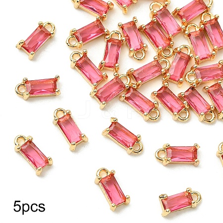 5Pcs Transparent Glass Charms GLAA-YW0004-40B-1