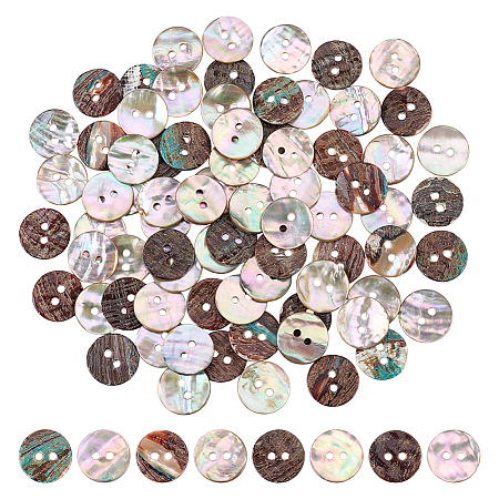 70Pcs 2-Hole Shell Buttons BUTT-ME0001-26-1