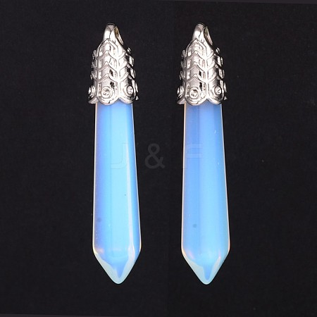 Bullet Opalite Pointed Pendants X-G-D644-14-RS-1