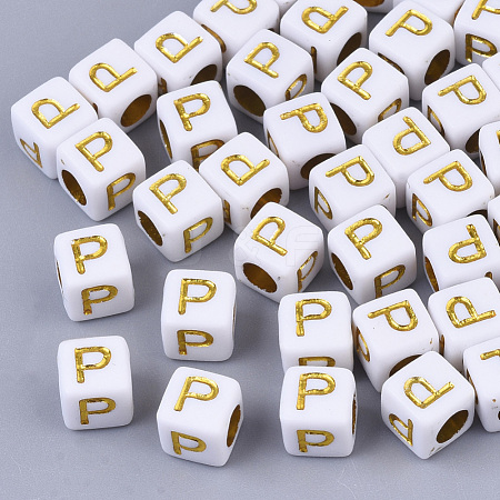 Plating Acrylic Beads SACR-S297-09P-1