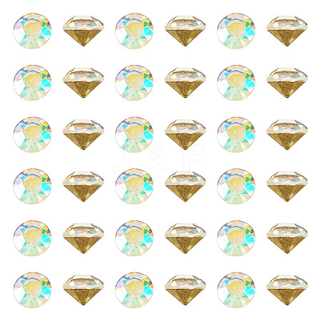 1 Bag Pointed Back Glass Rhinestone Cabochons RGLA-TADJ0001-01A-07-1
