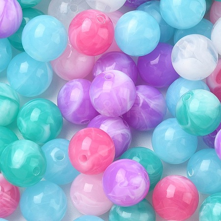 Two Tone Opaque Acrylic Beads AC-CBAC6DF-01B-1