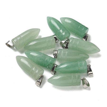 Natural Green Aventurine Pointed Pendants G-B127-18P-05-1