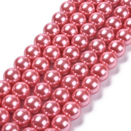 Eco-Friendly Glass Pearl Beads Strands HY-A008-14mm-RB109-1