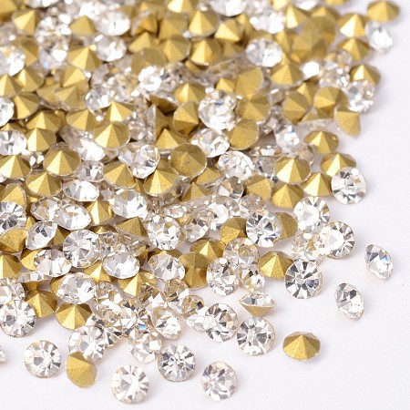 Back Plated Diamond Glass Pointed Rhinestone X-RGLA-SS22-001-1