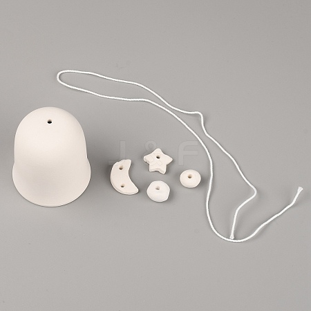 Cone Shape Porcelain DIY Wind Chime DIY-WH0258-09-1