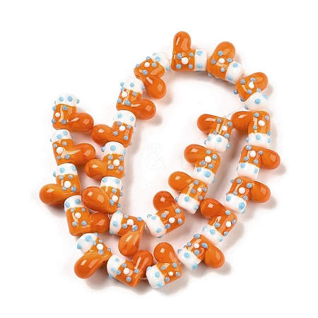 Handmade Lampwork Bumpy Beads Strands LAMP-U001-01A-1-1