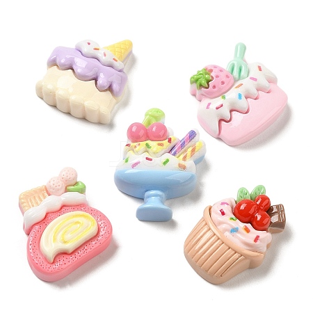 Opaque Resin Imitation Food Decoden Cabochons RESI-R448-09-1