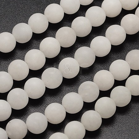 Natural White Jade Beads Strands LS-G-D671-6mm-1