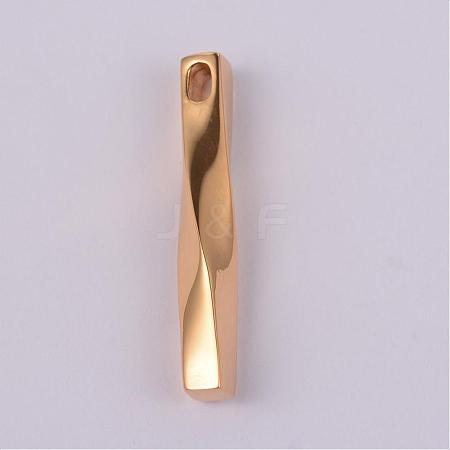 Twisted Strip 304 Stainless Steel Pendants STAS-F103-08A-1