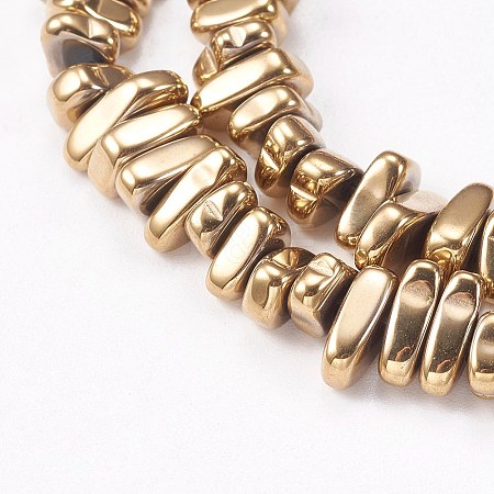 Electroplated Non-magnetic Synthetic Hematite Beads Strands X-G-P367-G04-1