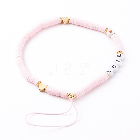 Polymer Clay Heishi Beaded Mobile Straps HJEW-JM00464-04-1