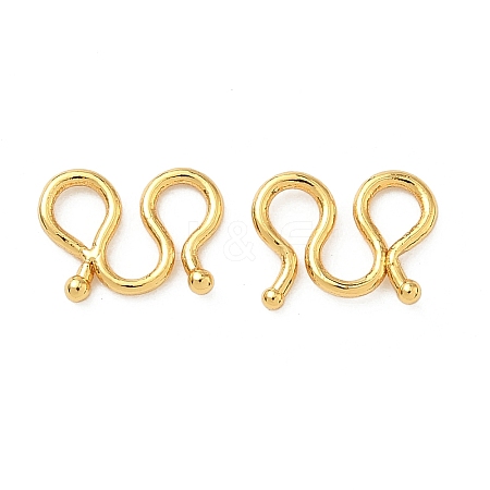Brass S-Hook Clasps KK-H532-07A-G-1