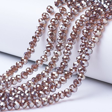 Electroplate Glass Beads Strands EGLA-A034-T2mm-C12-1