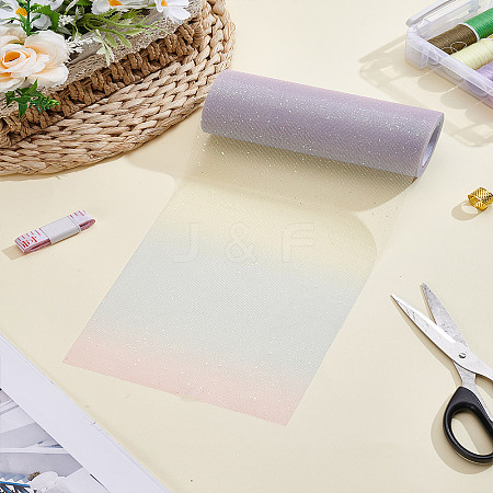1 Roll Polyester Deco Mesh Ribbons DIY-LP0002-20C-1