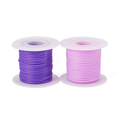 20M 2 Colors Hollow Pipe PVC Tubular Synthetic Rubber Cord RCOR-TA0001-23-1