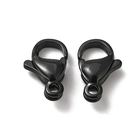 Spray Painted 304 Stainless Steel Lobster Claw Clasps LS-STAS-R120-01D-02-1