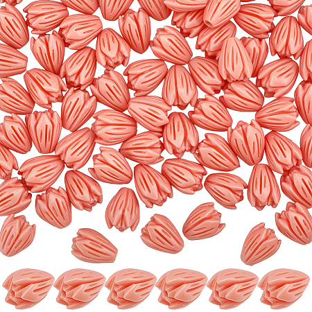 100Pcs Dyed Synthetic Coral Carved Beads CORA-SP0001-10-1