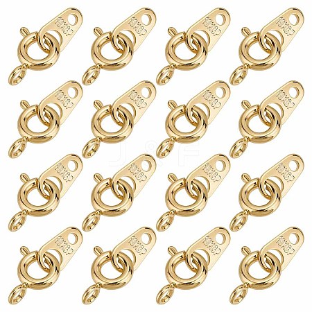 16Pcs Brass Spring Ring Clasps KK-PH0012-87-1