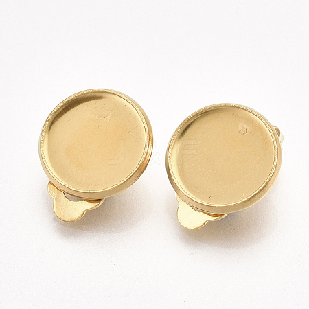 201 Stainless Steel Clip-on Earring Findings STAS-T045-34C-G-1