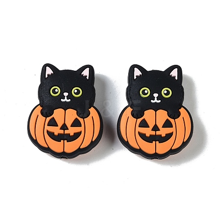 Halloween Theme Silicone Focal Beads SIL-M005-04B-1