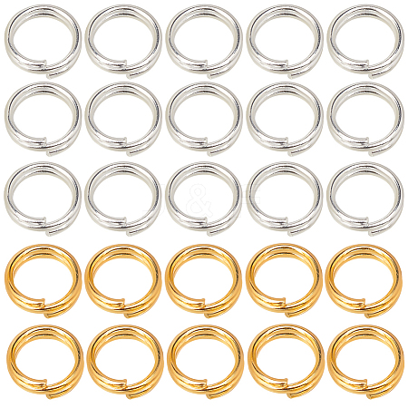 600Pcs 2 Colors Brass Split Rings KK-SP0001-82C-1