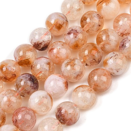 Heated Natural Citrine Beads Strands G-S362-105C-1