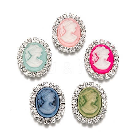 Resin Cameo Cabochons RB-N050-07-18S-1