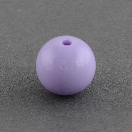 Solid Chunky Bubblegum Acrylic Ball Beads X-SACR-R835-10mm-08-1