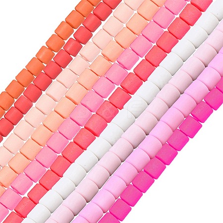 SUNNYCLUE 610Pcs 10 Colors Handmade Polymer Clay Bead Strands CLAY-SC0001-38A-1