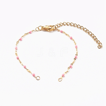 304 Stainless Steel Link Chain Bracelet Makings AJEW-JB00952-01-1