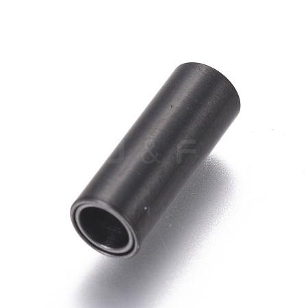 304 Stainless Steel Magnetic Clasps with Glue-in Ends STAS-I120-52MB-B-1