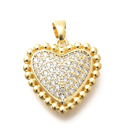 Brass Micro Pave Cubic Zirconia Pendants KK-G519-17G-1