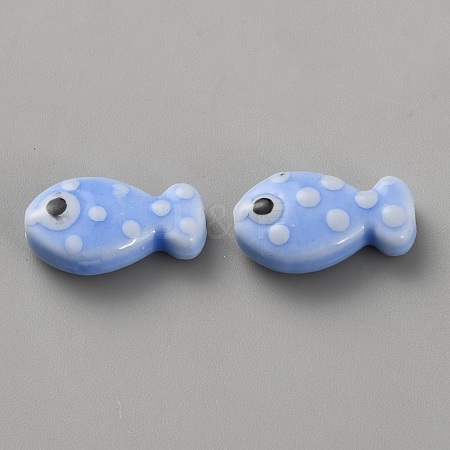 Handmade Porcelain Beads PORC-WH20001-02J-1