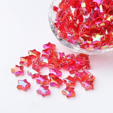 Eco-Friendly Transparent Acrylic Beads X-PL556-8-1