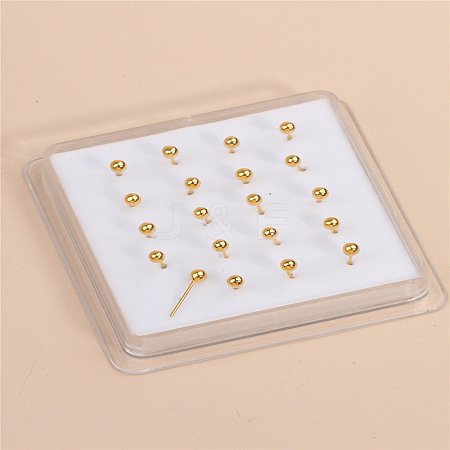 20Pcs Round Brass Nose Studs WGFA8C5-03-1