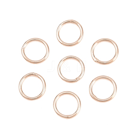 Brass Closed Jump Rings KK-D257-01RG-08-1
