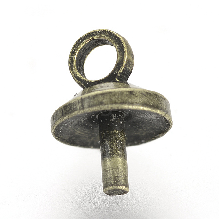 Brass Cup Pearl Peg Bails Pin Pendants X-KK-R071-10AB-1