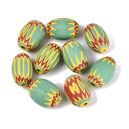 Handmade Millefiori Glass Barrel Beads LA-N002-32D-1