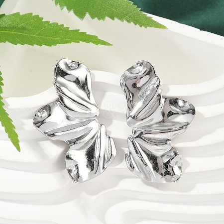Non-Tarnish 304 Stainless Steel Stud Earrings for Women LS-EJEW-Z057-01P-1