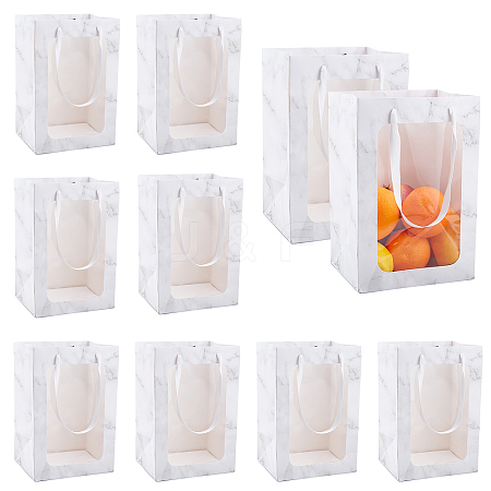 Flower Bouquet Paper Gift Bags ABAG-WH0005-46C-05-1